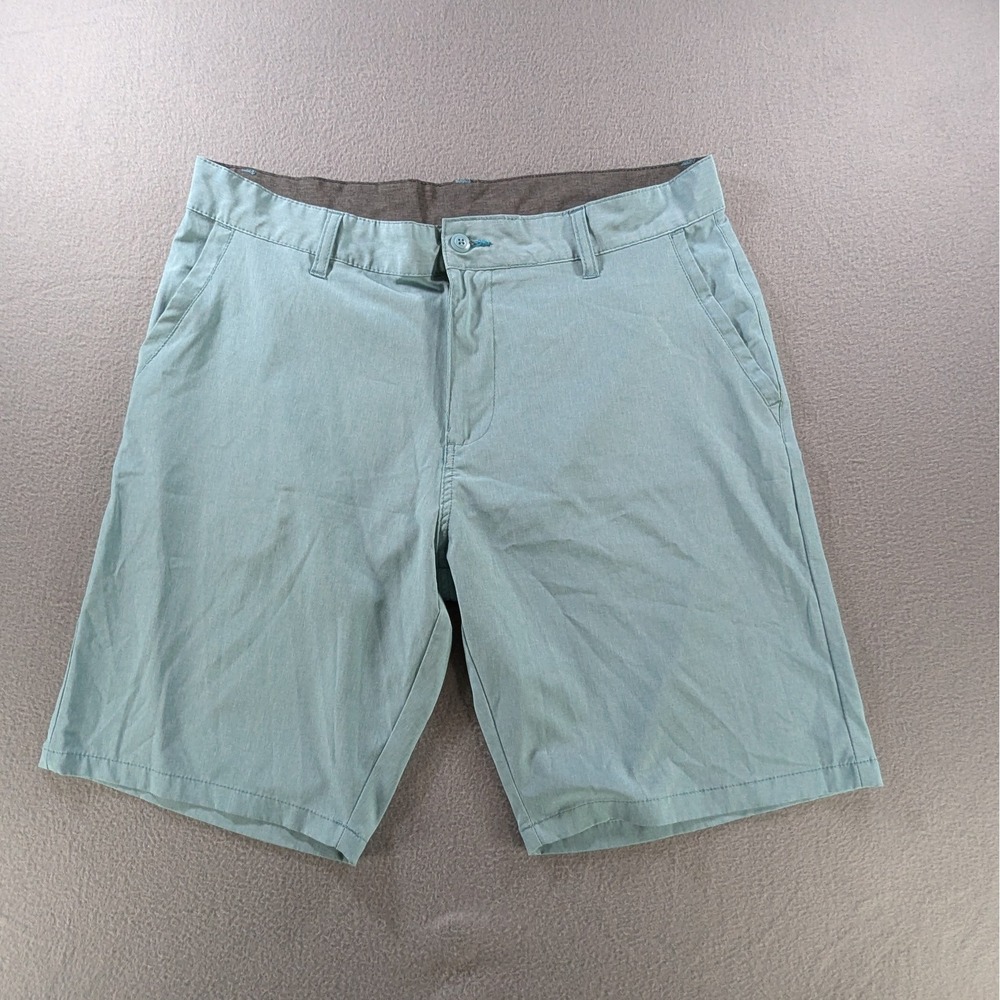 Split Hybrid Walk Shorts Mens 36 Heather Aqua Stretch Chino TZ9821-BT